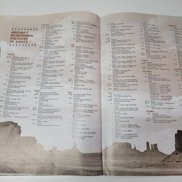 Arizona Highways Artwork Magazine January 1976 Spirit Centennial Vintage History - Picture 9 of 10